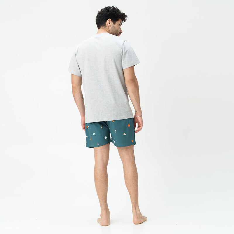 Celestial Dreams Embroidered T-Shirt & Cotton Boxers