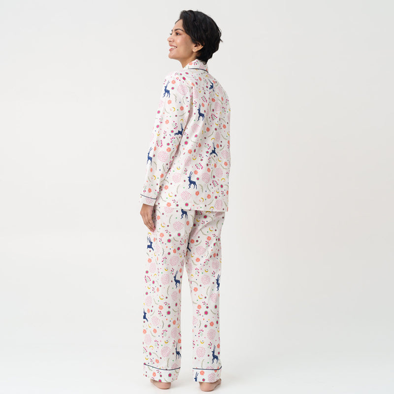 Magic Meadow Cotton Notched Collar Pyjama Set