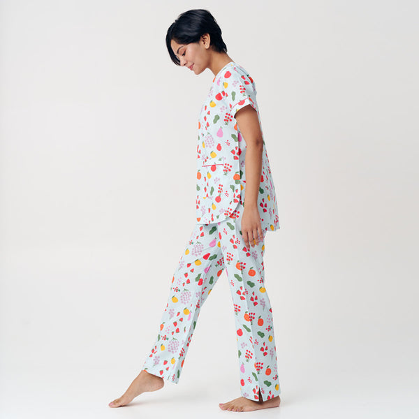 Vineyard Cotton Dip-Neck Pyjama Set