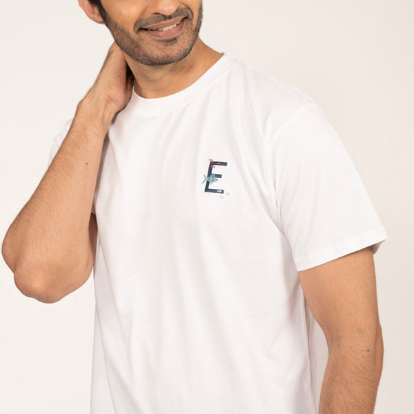 Deep Dive Embroidered T-shirt & Cotton Pyjama Men's