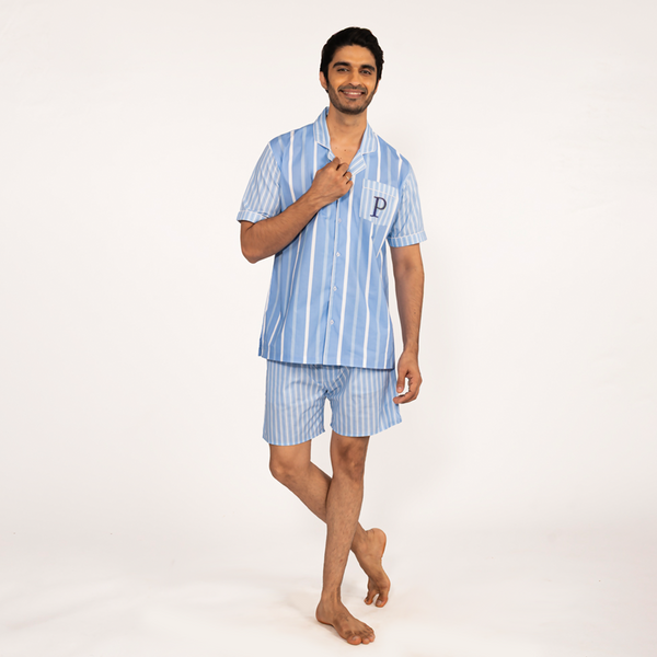 Oceanbreeze Cotton Notched Shorts Set