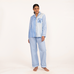 Oceanbreeze Cotton Notched Collar Pyjama Set