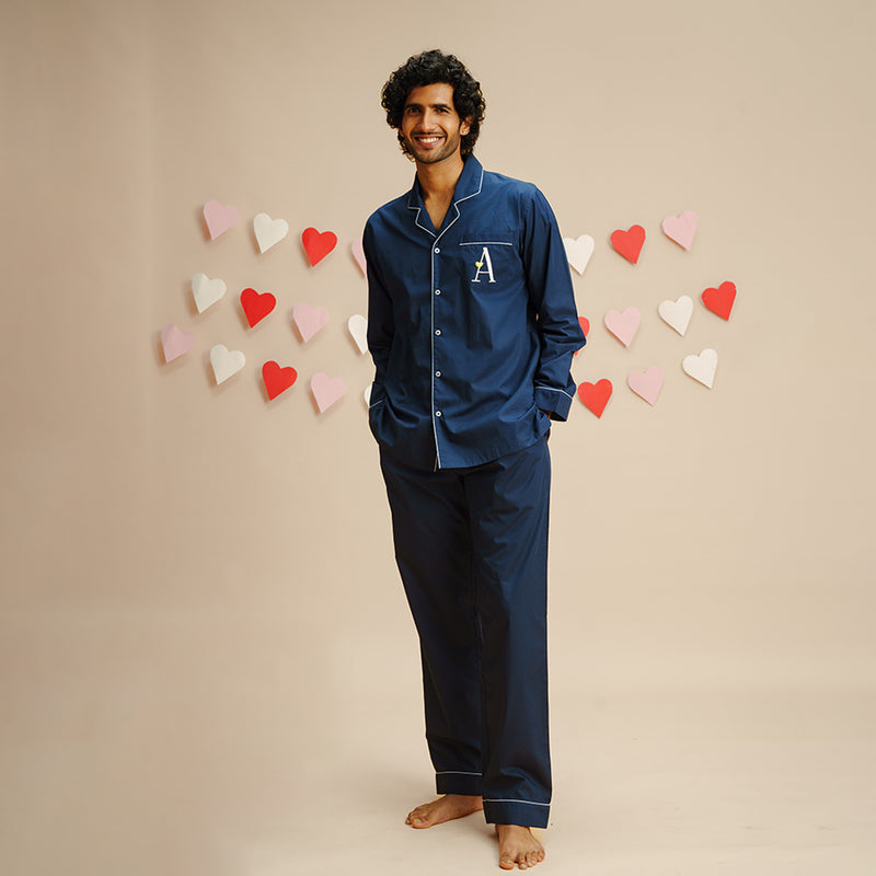 Twilight Cotton Notched Pyjama Set