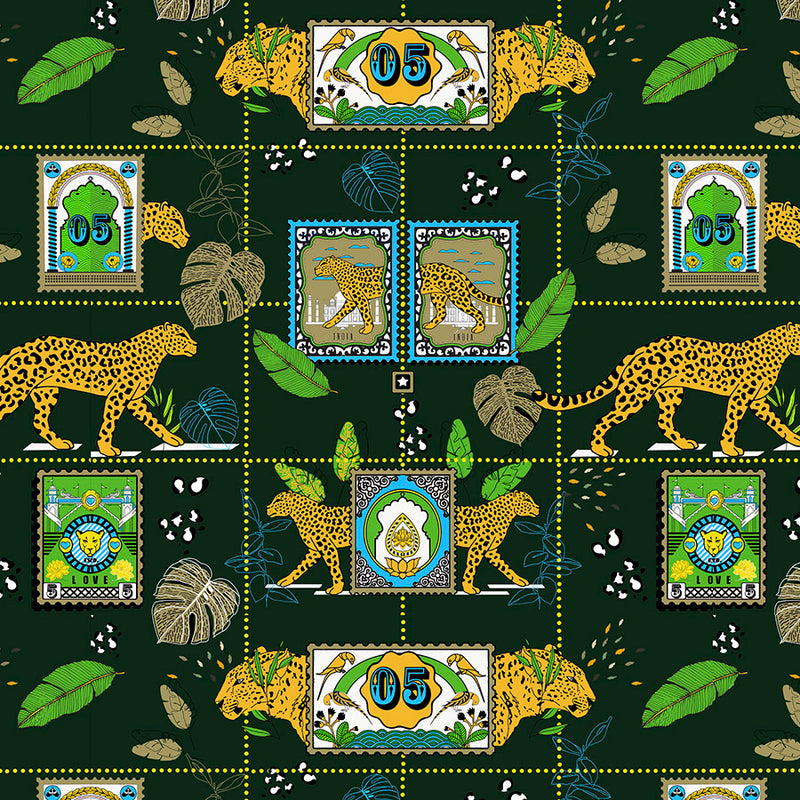 Dandelion - Green - Printed Cotton - Jungle Safari- Pajama