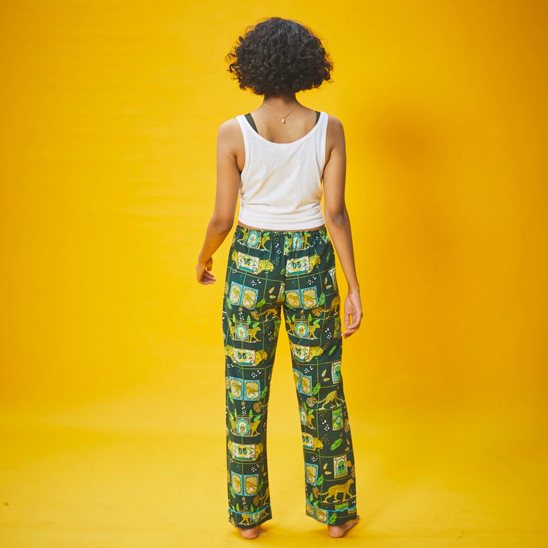 Dandelion - Green - Printed Cotton - Jungle Safari- Pajama