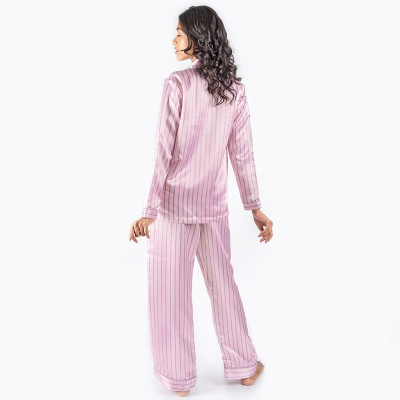 Sunset Satin Notched Collar Pyjama Set